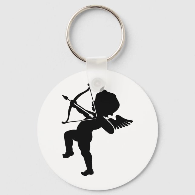 Cupid - Cupids Bow and Arrow of Love Key Ring (Front)