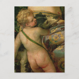 Cupid, detail from Venus and Adonis, 1580 Postcard