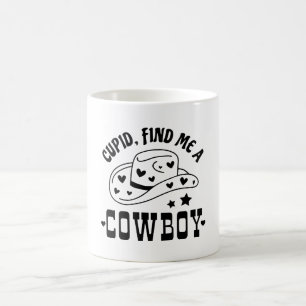 Cupid Find Me A Cowboy Western Coffee Mug