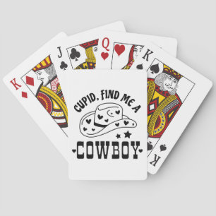 Cupid Find Me A Cowboy Western Playing Cards