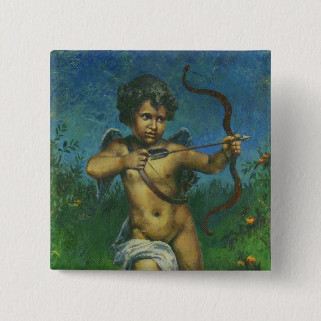 Cupid fresco Design 15 Cm Square Badge (Front)