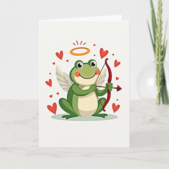 Cupid Frog Love Card (Front)