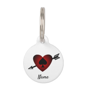 Cupid Heart Black Spade Thunder_Cove Pet Tag