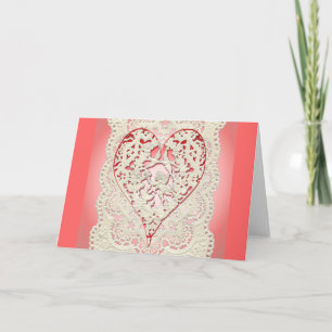 CUPID HEARTS & LACE by SHARON SHARPE Holiday Card
