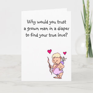 Cupid Humour Valentines Day Holiday Card