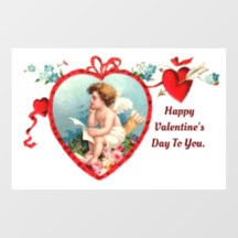 Cupid In Heart Window Cling
