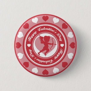 Cupid in the Round 6 Cm Round Badge
