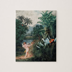 Cupid Inspiring Plants with Love Illustration Art Jigsaw Puzzle