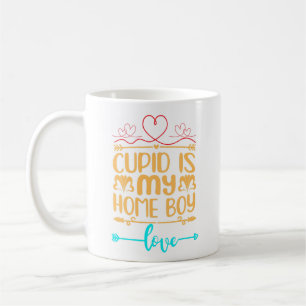 Cupid is My Home Boy Glossy Trendy Valentine Coffee Mug