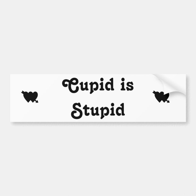 Cupid is Stupid 2 Bumper Sticker (Front)