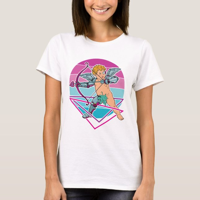 Cupid Japanese Cyberpunk Aesthetic Valentines Day T-Shirt (Front)