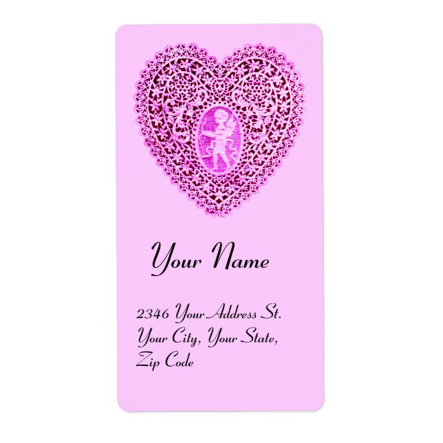 CUPID LACE HEART,pink purple (Front)