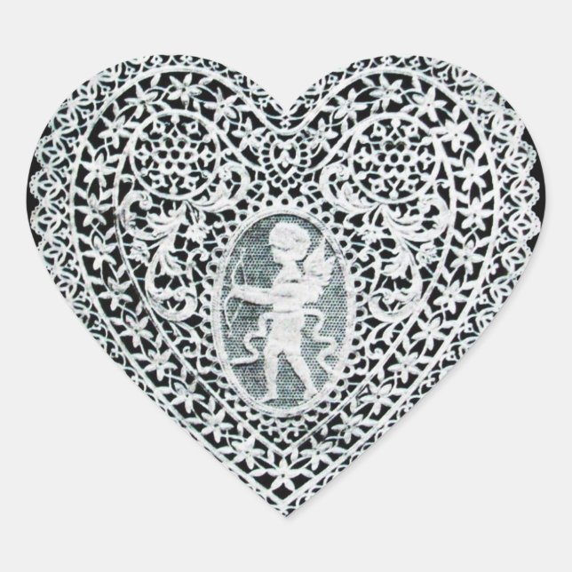 CUPID LACE HEART STICKER (Front)