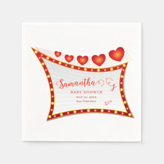 Cupid Little Secret Valentine Baby Shower Welcome Napkin