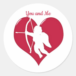 Cupid Love Valentine's Day  Classic Round Sticker