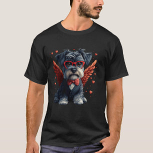 Cupid Miniature Schnauzer Valentine's Day Dog Love T-Shirt