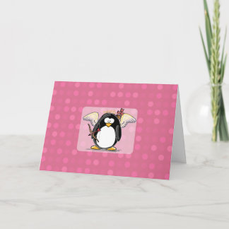 Cupid Penguin Card