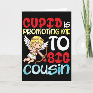 Cupid Promoting Me To Big Cousin Valentine Pregnan Card