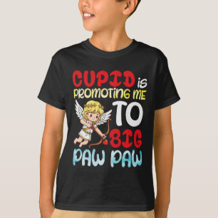 Cupid Promoting Me To Big Paw Paw Valentine Pregna T-Shirt