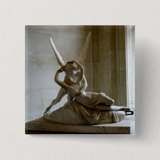 Cupid + Psyche 15 Cm Square Badge (Front)