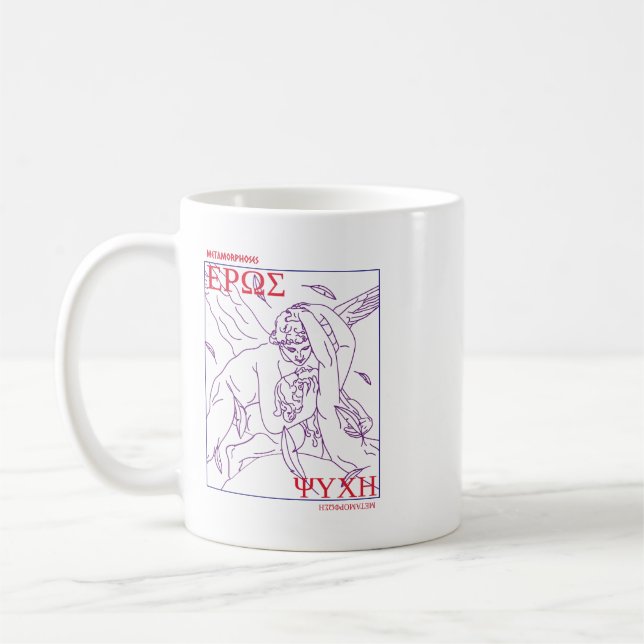 Cupid & Psyche Greek Mythology Classics Unique Coffee Mug (Left)