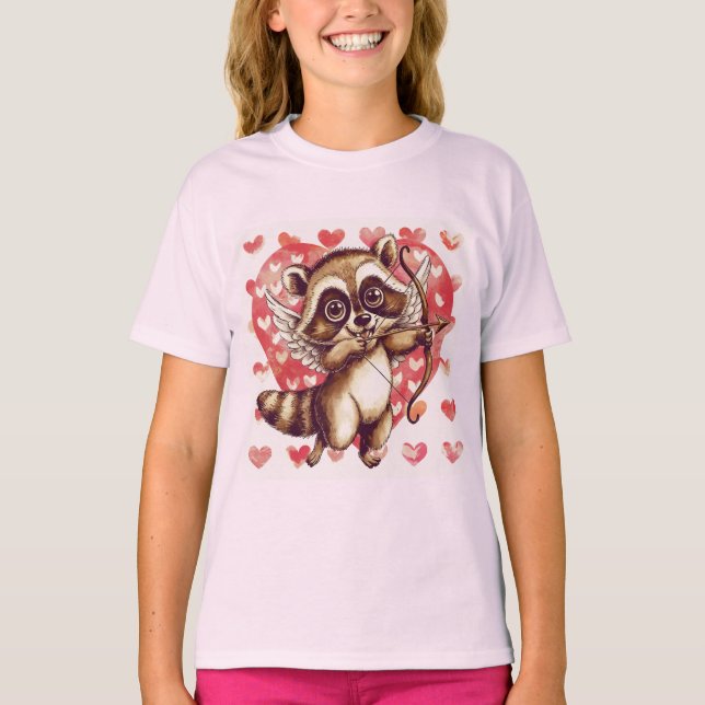 Cupid Racoon T-Shirt (Front)