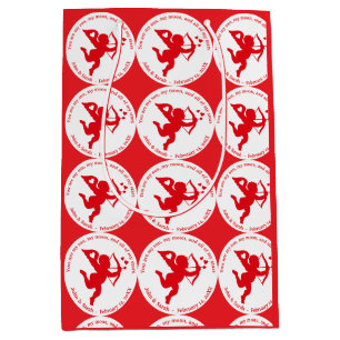 CUPID RED LOVE VALENTINE`S DAY MEDIUM GIFT BAG