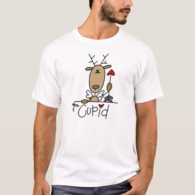 Cupid Reindeer Christmas Tshirts and Gifts (Front)