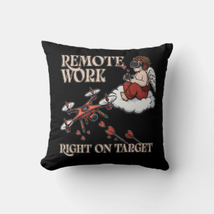 Cupid Remote Work, Valentine’s Day Cushion