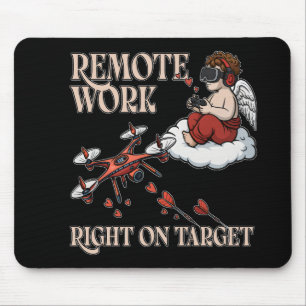 Cupid Remote Work, Valentine’s Day Mouse Mat