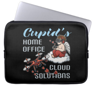 Cupid’s Home Office, Drone Valentine’s Day Laptop Sleeve