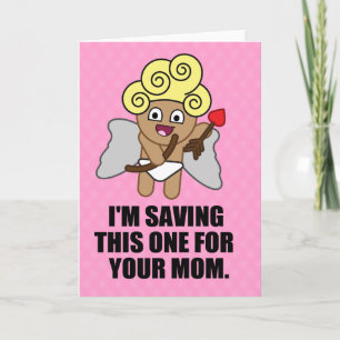 Cupid Saving Last Arrow For Your Mum Holiday Card