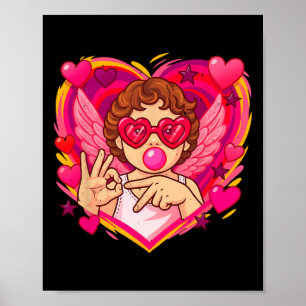 Cupid Says 67 Meme For Kids Women Men Boys Girls V Poster