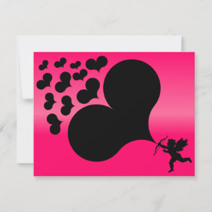 Cupid Shooting Hearts Holiday Card