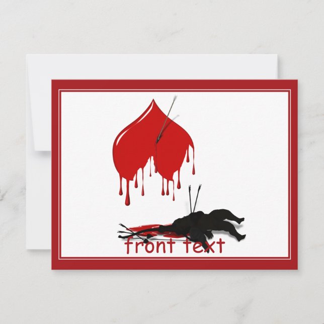 Cupid Shot Down (Anti-Valentine) Invitation (Front)