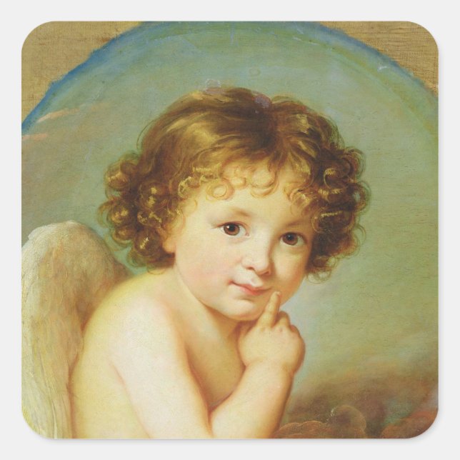 Cupid Square Sticker (Front)