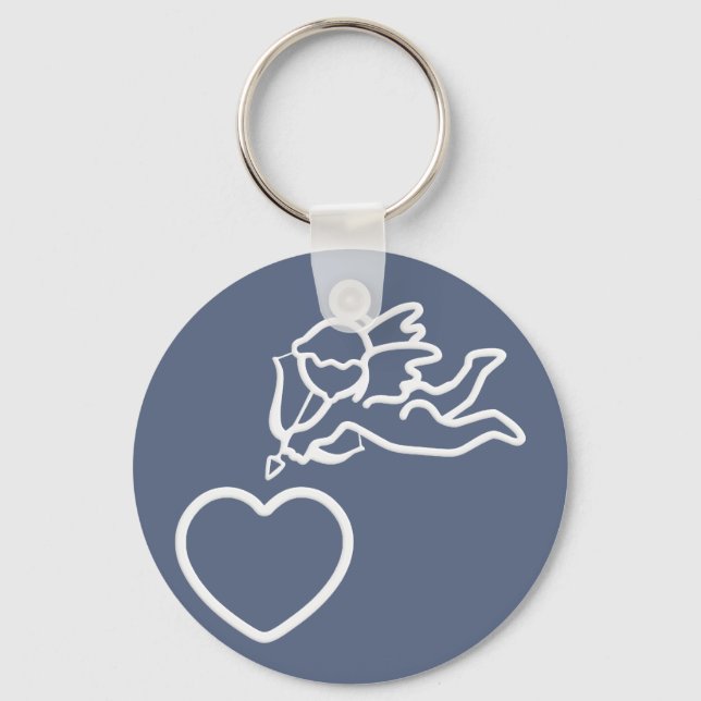 Cupid Strikes custom key chain (Front)