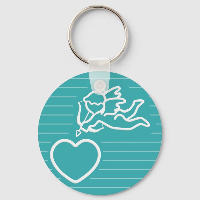 Cupid Strikes custom key chain (Front)