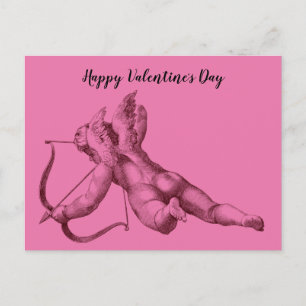 Cupid the Angel in Pink Valentine's Day Card