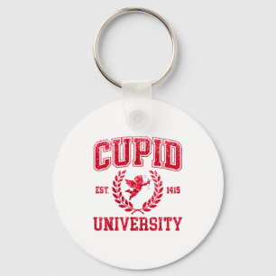 Cupid University Funny Valentines Day Cute Women G Key Ring