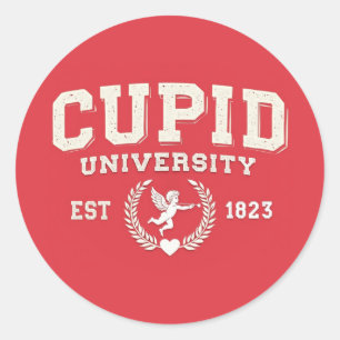 Cupid University – The School of Love and Arrows Classic Round Sticker