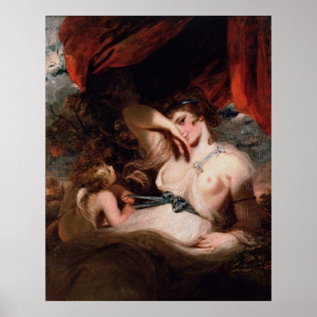 Cupid Untying the Zone of Venus by Joshua Reynolds Poster (Front)