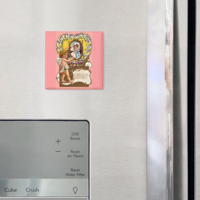 Cupid Vintage Valentine’s Day Magnet (In Situ (Fridge))