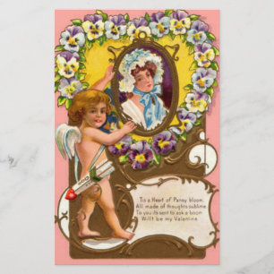 Cupid Vintage Valentine’s Day Stationery