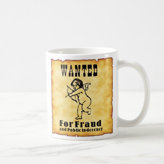 Cupid Wanted Poster Coffee Mug (Right)