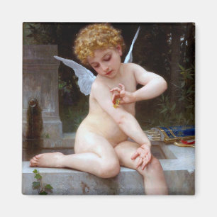 Cupid with a Butterfly, Bouguereau Magnet
