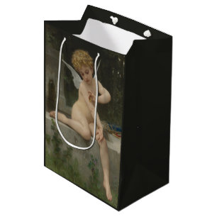 Cupid With a Butterfly (by Bouguereau) Medium Gift Bag