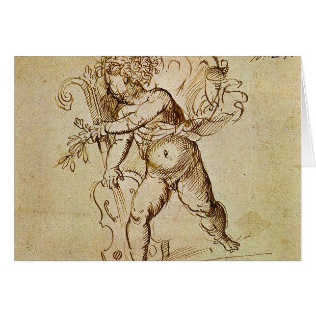 Cupid with a Violin by Domenico Campagnola (Front Horizontal)