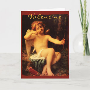 Cupid with Bow Fine Art Image Valentine Holiday Card