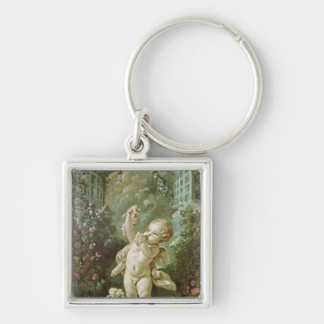 Cupid with Grapes Key Ring (Front)